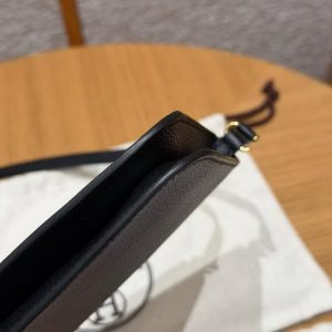 Hermes Zipengo Chaine d'Ancre To Go Pouch Handmade In Evercolor Calfskin Leather Gold Hardware 89 Noir - Image 5