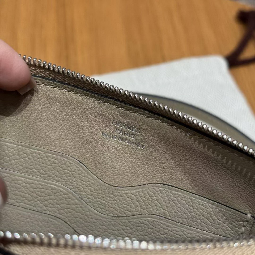 Hermes Zipengo Chaine d'Ancre To Go Pouch Handmade In Evercolor Calfskin Leather Silver Hardware S2 Trench - Image 9