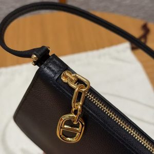 Hermes Zipengo Chaine d'Ancre To Go Pouch Handmade In Evercolor Calfskin Leather Gold Hardware 89 Noir - Image 7