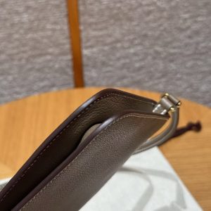 Hermes Zipengo Chaine d'Ancre To Go Pouch Handmade In Evercolor Calfskin Leather Gold Hardware 18 Etoupe - Image 3