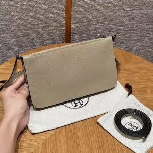 Alternative view of Hermes Zipengo Chaine d'Ancre To Go Pouch Handmade In Evercolor Calfskin Leather Silver Hardware S2 Trench