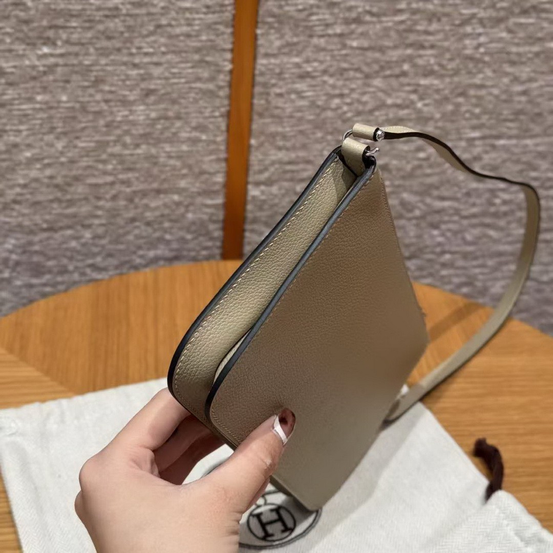 Hermes Zipengo Chaine d'Ancre To Go Pouch Handmade In Evercolor Calfskin Leather Silver Hardware S2 Trench - Image 12